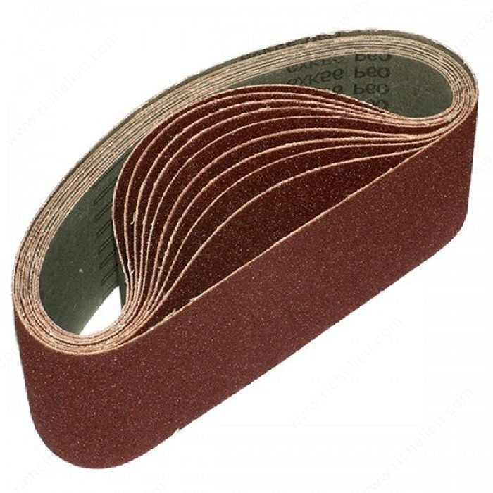 Sanding Belts for Portable Belt Sanders, Width 3 in, Length 21 in, Grit 120, Grit Texture Medium