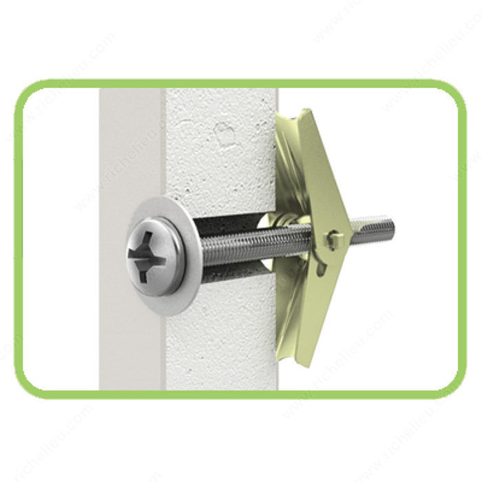 Toggle Bolt, Diameter 1/8 in, Length 2 in PRO-PACK 2