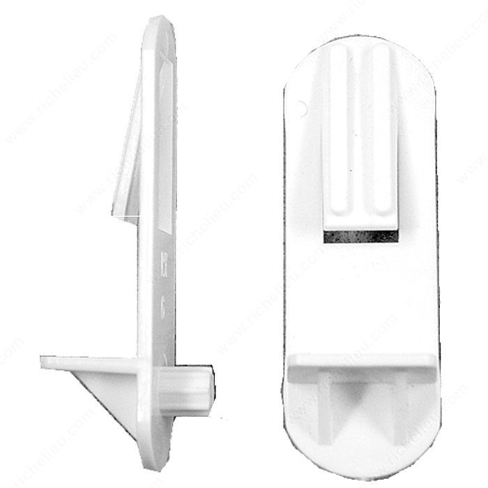 Shelf Pin, Shelf lock- down clip., Drilling Diameter 5 mm, Shelf Thickness 3/4 in, Finish Clear