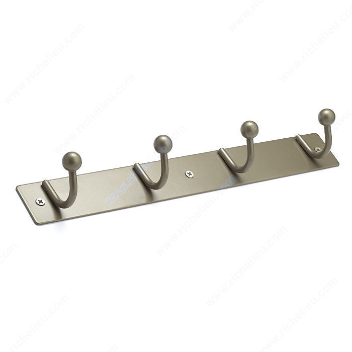 Utility Hook Rack - 164, Board Finish Matte Nickel, Finish Matte Nickel, Our Divisions Richelieu