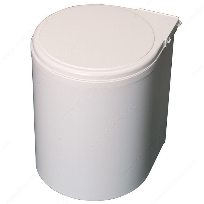 Plastic Waste Bin (13 l), Finish White