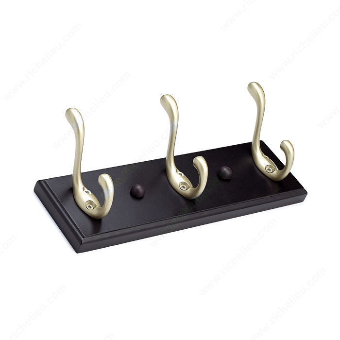 Utility Hook Rack - 367, Board Finish Espresso, Finish Matte Nickel / Espresso