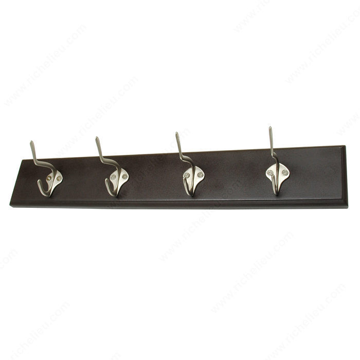 Utility Hook Rack - 377, Board Finish Espresso, Finish Matte Nickel / Espresso, Our Divisions Richelieu