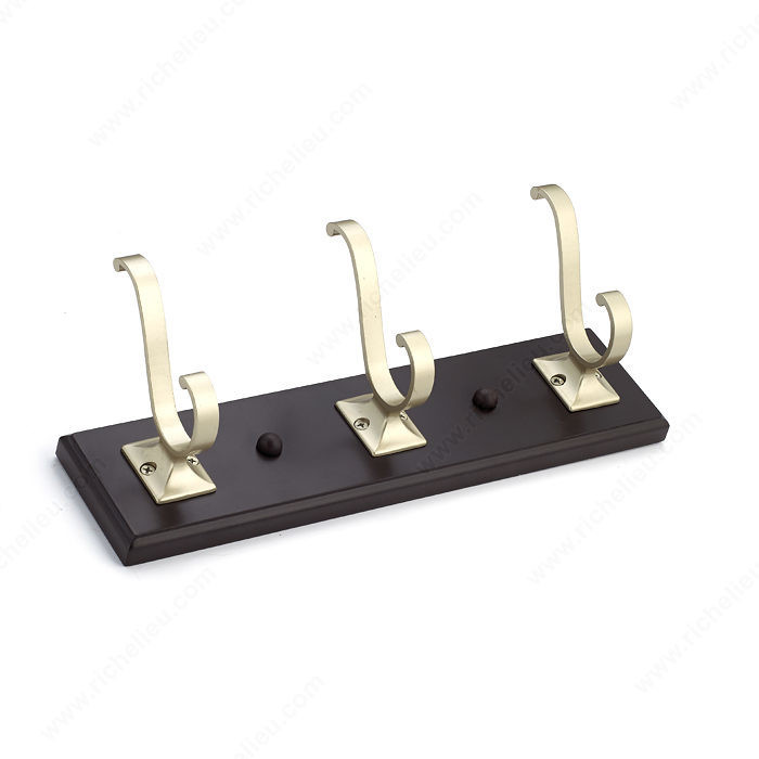 Transitional Hook Rack - 392, Board Finish Espresso, Finish Matte Nickel / Espresso