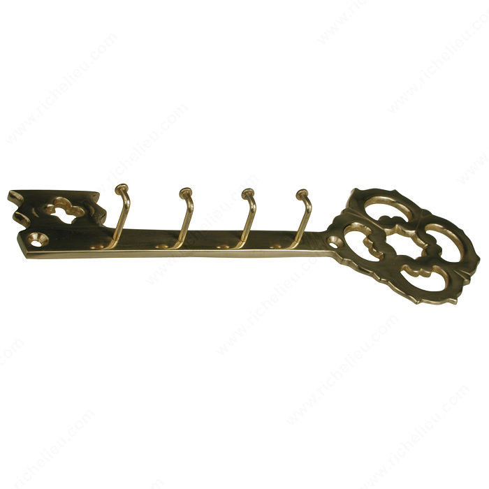 Utility Key hook - 5610, Finish Brass, Board Finish Brass