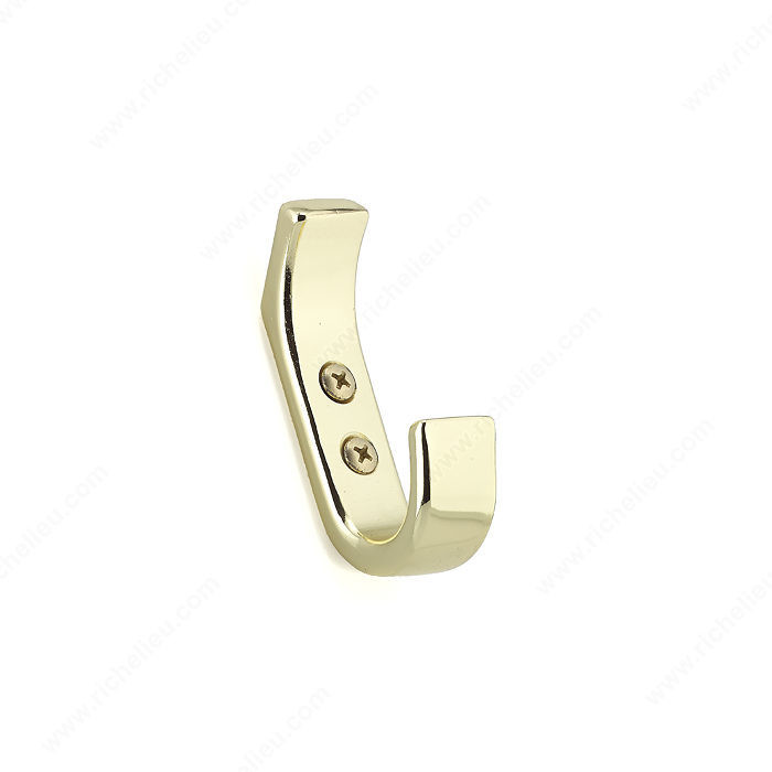 Utility metal Hook - 5630, Finish Brass PRO-PACK 2