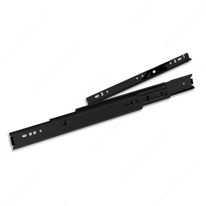 Series 7434 Overtravel Slide for File Drawer - 1, Finish Black, Slide Length 14 in