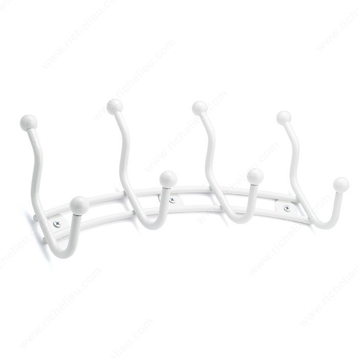 Utility Hook Rack - 993, Board Finish White, Finish White