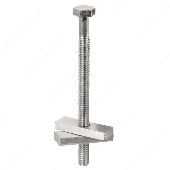 Countertop Bolt, Zinc, Length 3 in