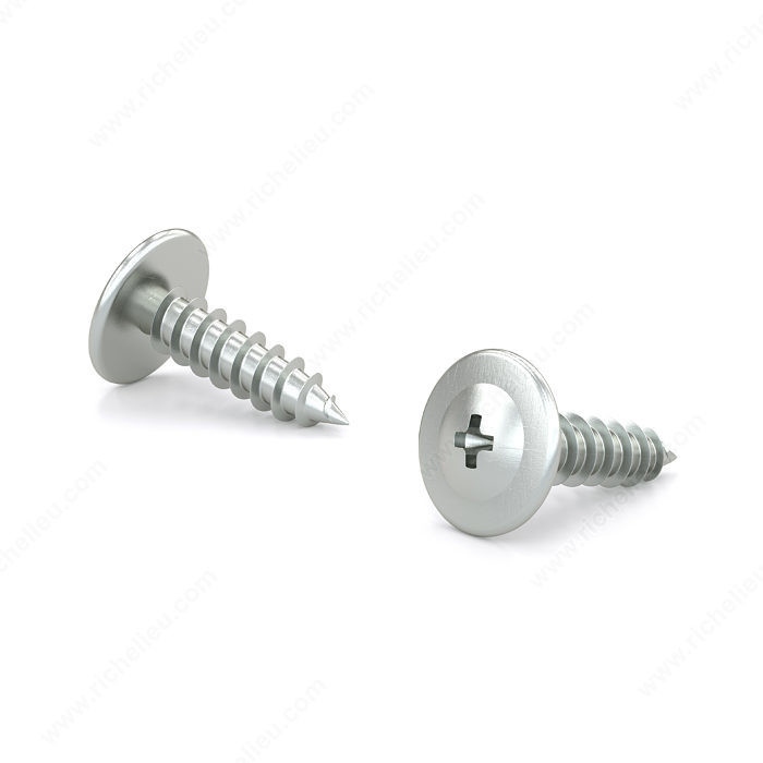 Zinc-Plated Wood Screw, Modified Truss Head, Phillips Drive, Regular Thread, Length 7/16 in, Head Size no. 10, Brands Reliable Products, Our Divisions Reliable Fasteners