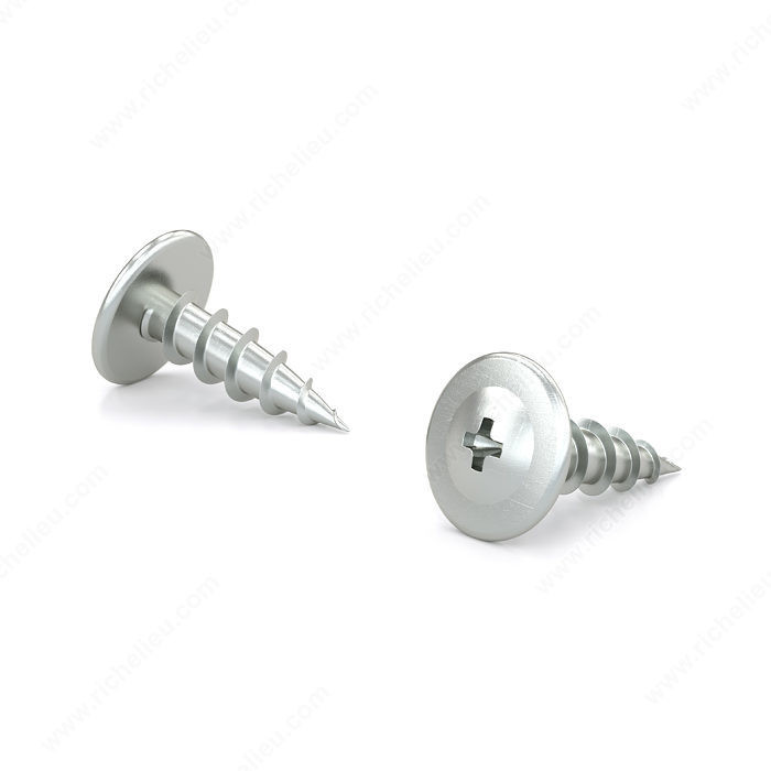 Zinc-Plated Wood Screw, Modified Truss Head, Phillips Drive, Coarse Thread, Regular Wood Point, Installation screw for slides and small hardware, Length 1/2 in