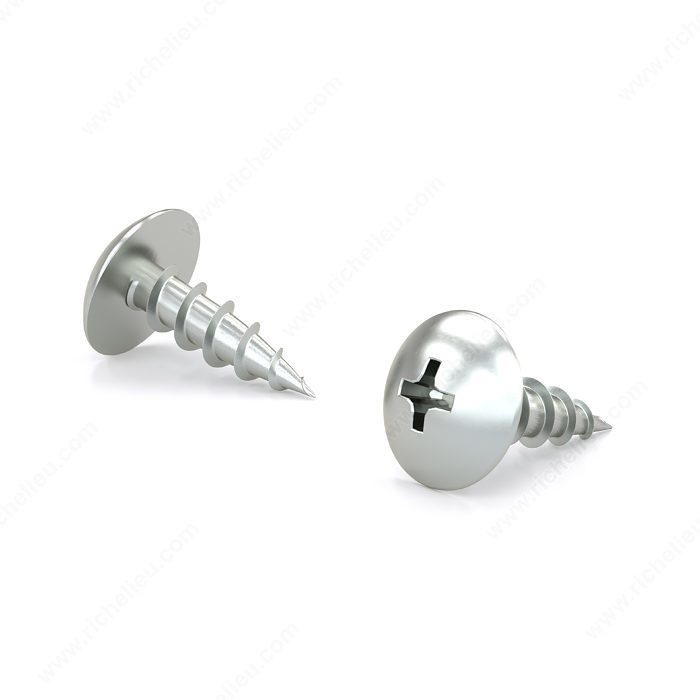 Zinc-Plated Wood Screw, Truss Head, Phillips Drive, Coarse Thread, Regular Wood Point, Installation screws for slides and small hardware, Length 5/8 in