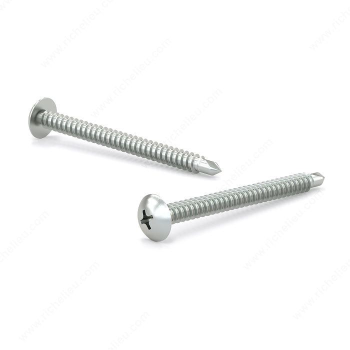 Zinc Plated Metal Screw, Truss Head, Phillips Drive, Self-Tapping Thread, Self-Drilling Point, Zinc plated self- tapping (TEK) screw,