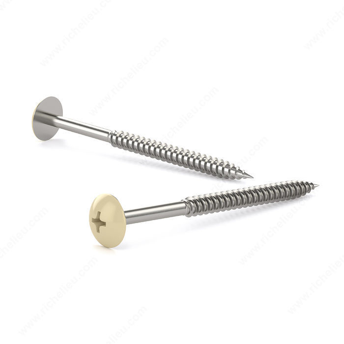 Stainless Steel Wood Screw, Sand Truss Head, Phillips Drive, Regular Thread, Regular Wood Point, 18- 8 Stainless steel installation screw, sand colored head,