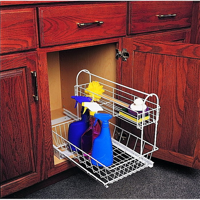 Multi-Use Undersink Baskets, Width 15 1/8 in, Width 15 5/8 in