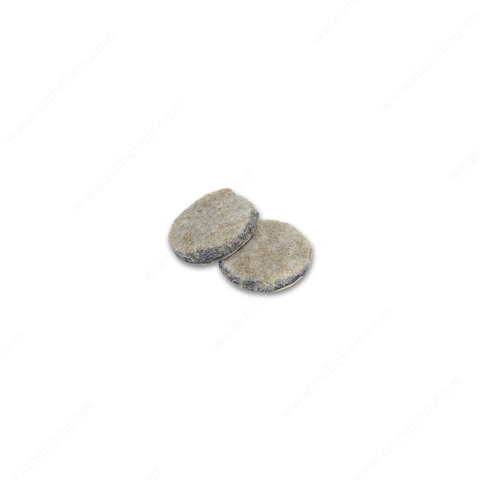 ECO FELTAC Round Felt Pads, Diameter 3/4 in, Finish Beige