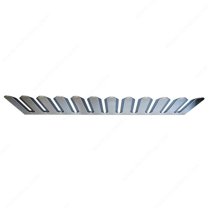 Wine Glass Holder, Width 47 13/16 in, Material Brushed Aluminum, Number of Glasses 33
