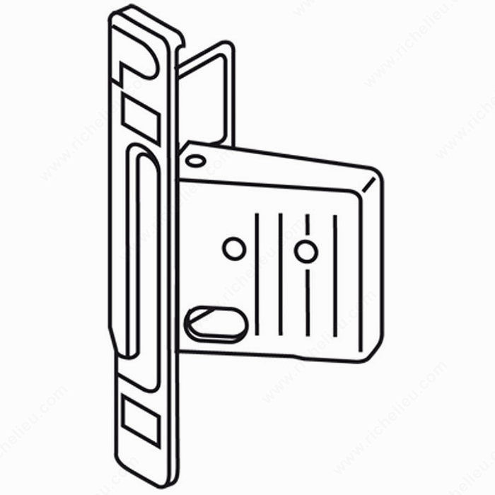 CLIP Drawer Front Fixing Bracket for Metabox M, K, and H, Mounting Screw-on, Position Left PRO-PACK 10