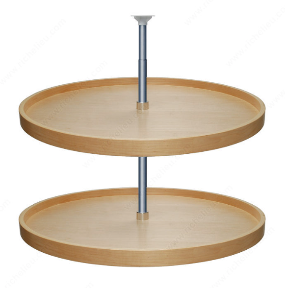 Set of 2 Round Lazy Susan Trays, 28 inch tray diameter