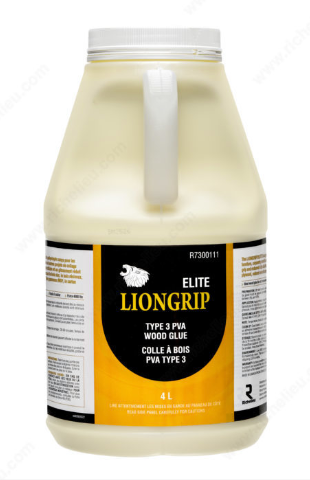 Carpenter's Yellow Wood Glue - LIONGRIP ELITE. 1 GAL (4 L)