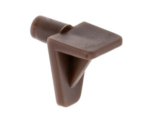 Shelf Support 1/2" - 5mm peg, Brown, 1pc