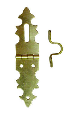 Solid Brass Miniature Hardware, Hasp Solid Brass 5/8" X 2-3/4"