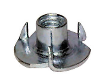 Pro-Pack 10pcs, T-Nuts, Zinc 1/4" X 20 Thrd