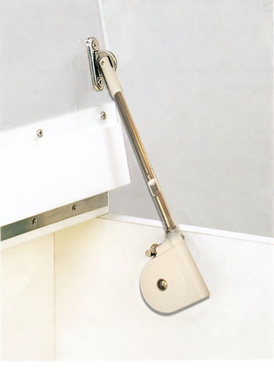 Soft Closing Lid Support, White, one made by Sugatsune