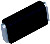 FS Series, Black Synthetic Rubber/Aluminum Pulls, 35mm c/c, Black on Silver Finish, 1-31/32"