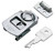 Mini Draw Latches with Lock, Plain Steel