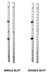 Stainless Steel Pilasters, Recess/Surface Mount, Double and Single Slotted, SHELF SUPPORT, STAINLESS