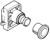 Push Knob Cabinet Locks, Push Button and Base