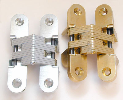 Soss Invisible Hinges, Heavy Duty, Similar To # Ss220 4 Satin Brass 1-3/8" X 11/16" X 5-1/2"