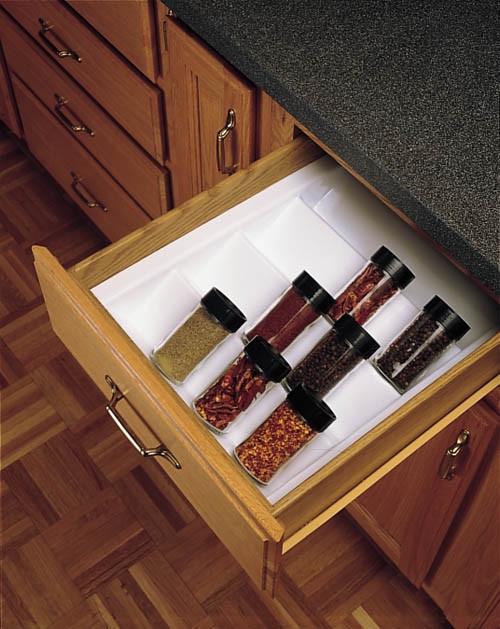 Cut-To-Size Insert Spice Organizer for Drawers