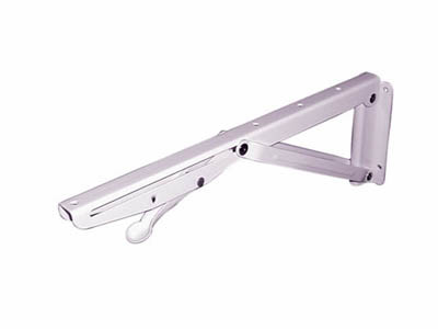 Folding Shelf Bracket,White,12" Depth