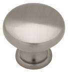 PN2001-SN-C1.25"DIA, ZINC KNOB, SN NKL