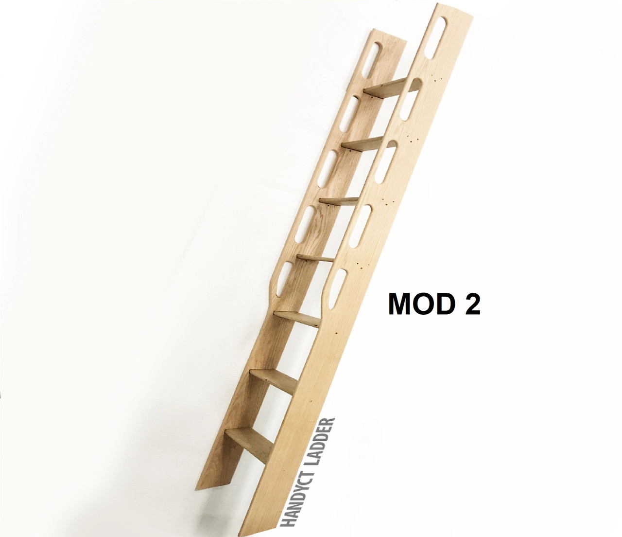 Wood Ladder, Library Ladder, Furniture Ladder ,Unassembled, Maple Oak Pine MD2