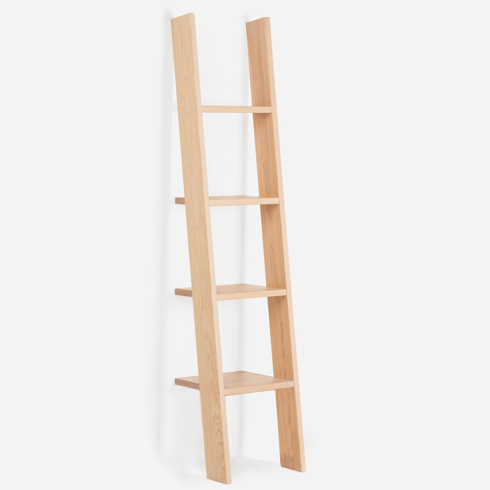 Wood Ladder Bookcase, Unassembled and Unfinished Choose Sizes, and Material. Hardware Included. Model 8