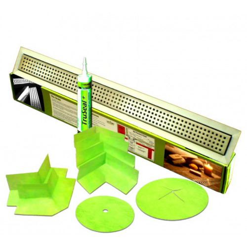34" TRU-LINE Linear Shower Drain Kit, Classic Style Grate,