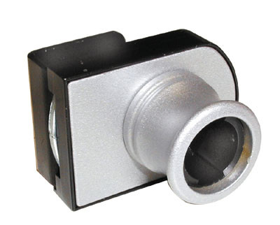 Deadbolt Glass Door Lock, Horizontal Clip, Satin Nickel