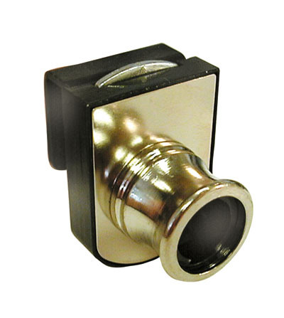 Deadbolt Glass Door Lock, Vertical Clip, Nickel
