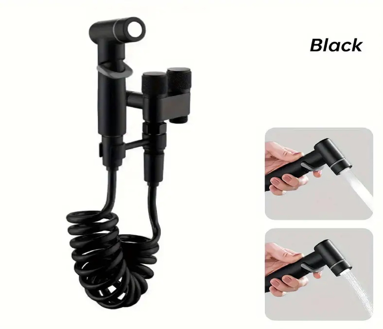 Handheld Bidet Sprayer Set - Bathroom Toilet Parts with Extension Tube, Double Control Angle Valve, and Individual Switch - Self-Cleaning Shower Head for Easy Cleaning and Hygiene