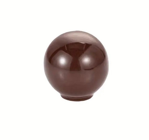 1 Porcelain Knob - 3707, Finish Black, Diameter -33mm 1.3" D