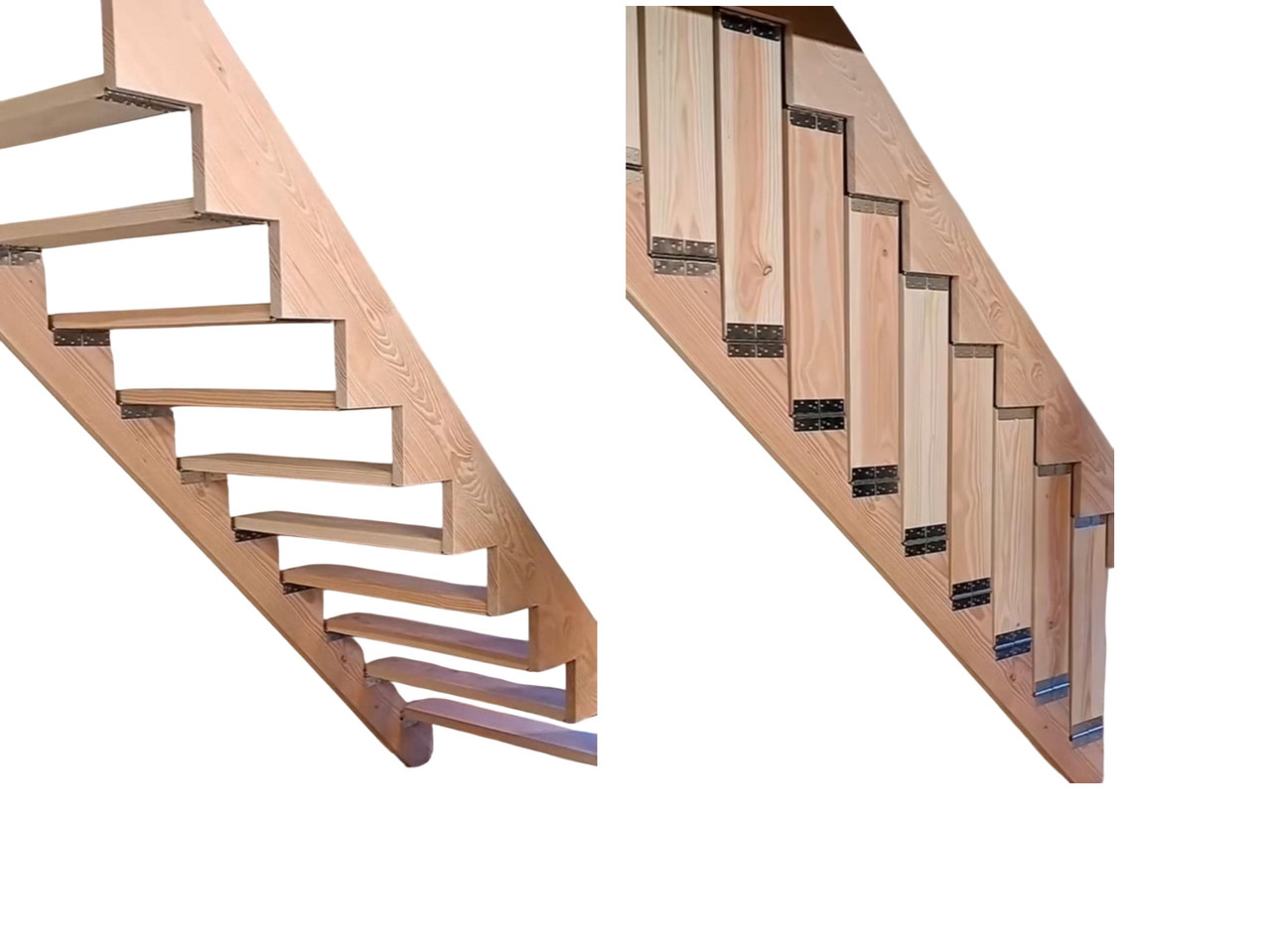 Transformer Wooden Folding ladder Stairs "Scorponok", Foldable Against Wall, Choose by Sizes of the length of Ladder itself