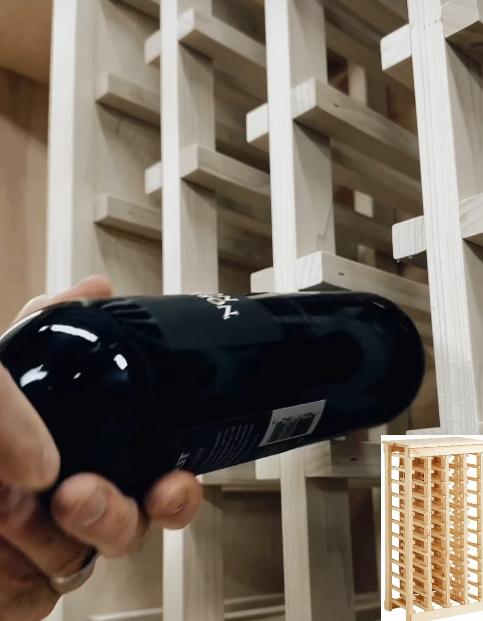 Bottle Wine Rack One single Vertical Strip  "Ladder" , 3/4"Thick, Choose Model  and Size