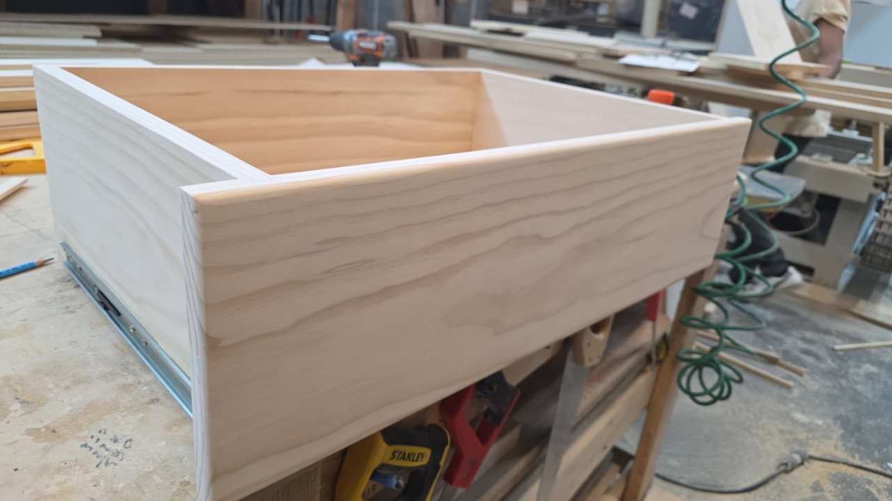 Custom Unfinished Wood Drawer Chest Choose Sizes and Material, Slides "Valley"