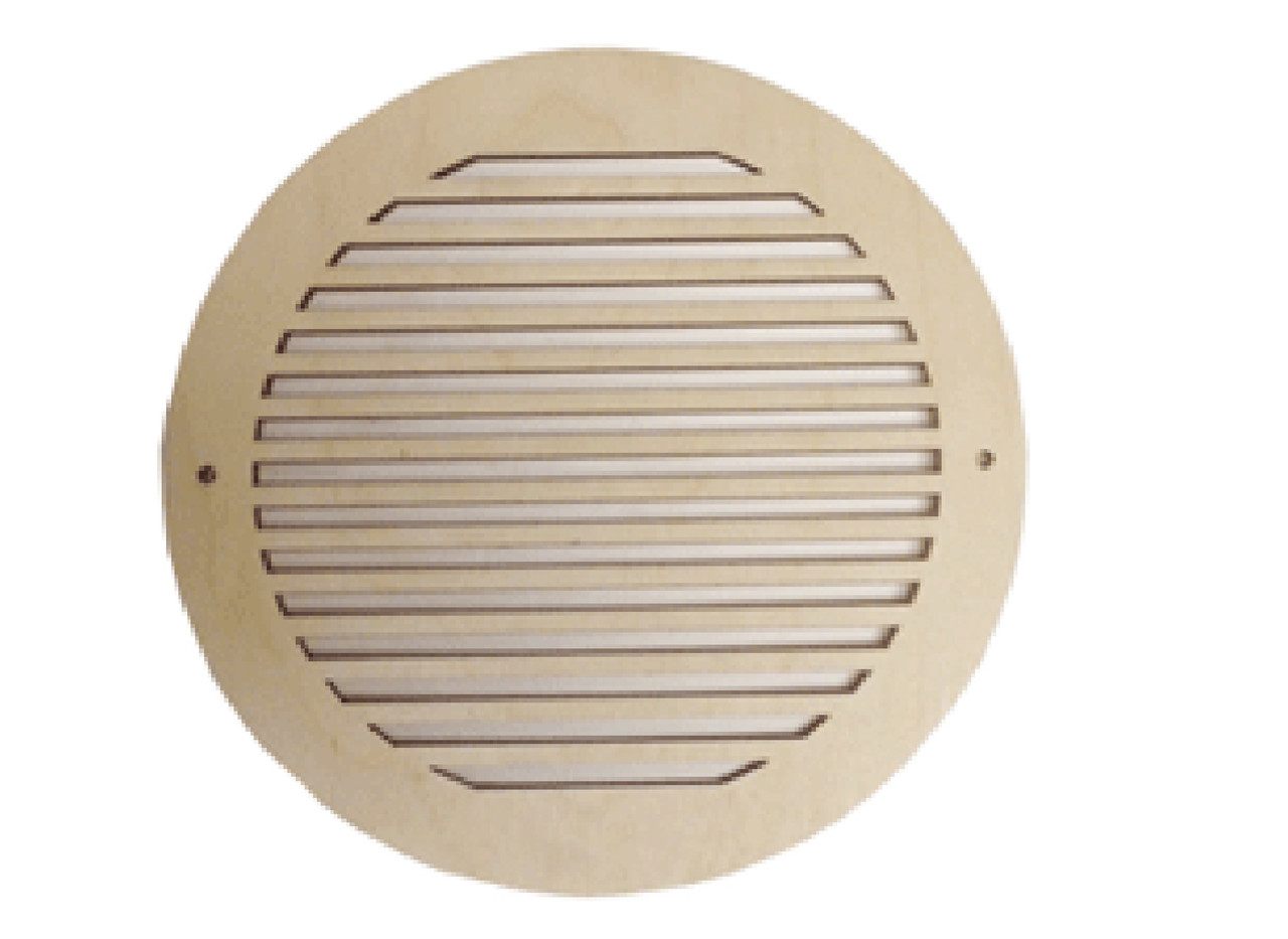 "KOLOBOK" Round MDF PVC Plywood Wood Acrilic Air Vents registers , Choose Diameter and material, Custom made