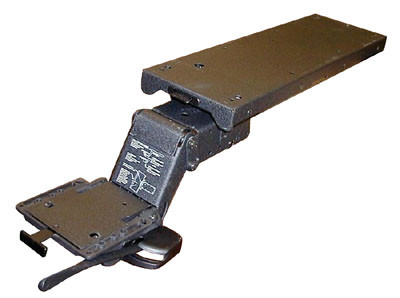 Waterloo Articulating Keyboard Arm w/lever for corner application, Black 16"