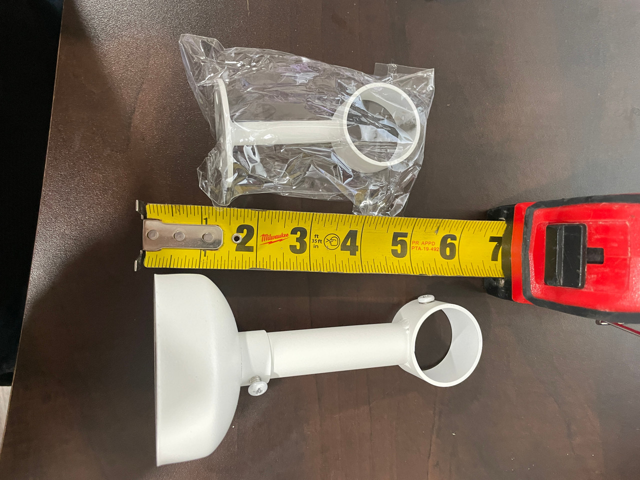 Round Wardrobe Tube Center Support, for 1-5/16" Rods White, Aarons Collection, Choose Model