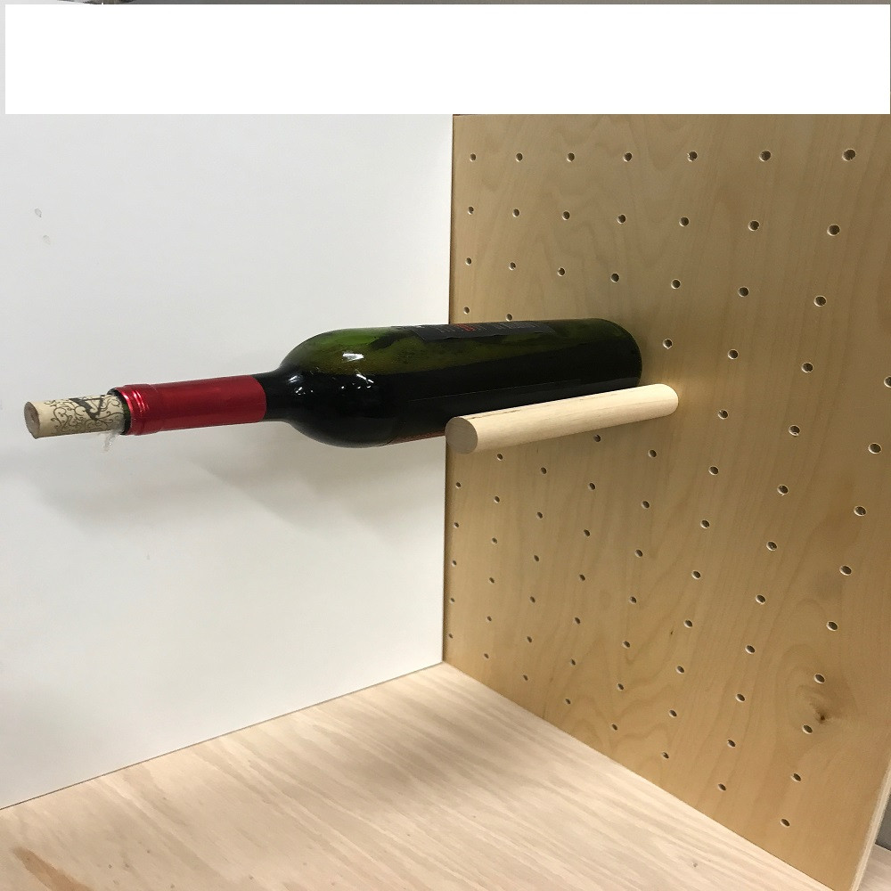 Wall-Mounted Unfinished Plywood PEG Board for "NARGIZA" Wine Rack . Choose Your Size and material.